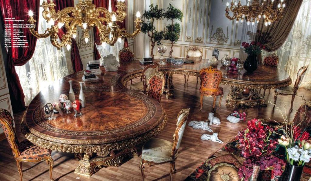 » Italian Curved Dining Table in Baroque StyleTop and Best Italian