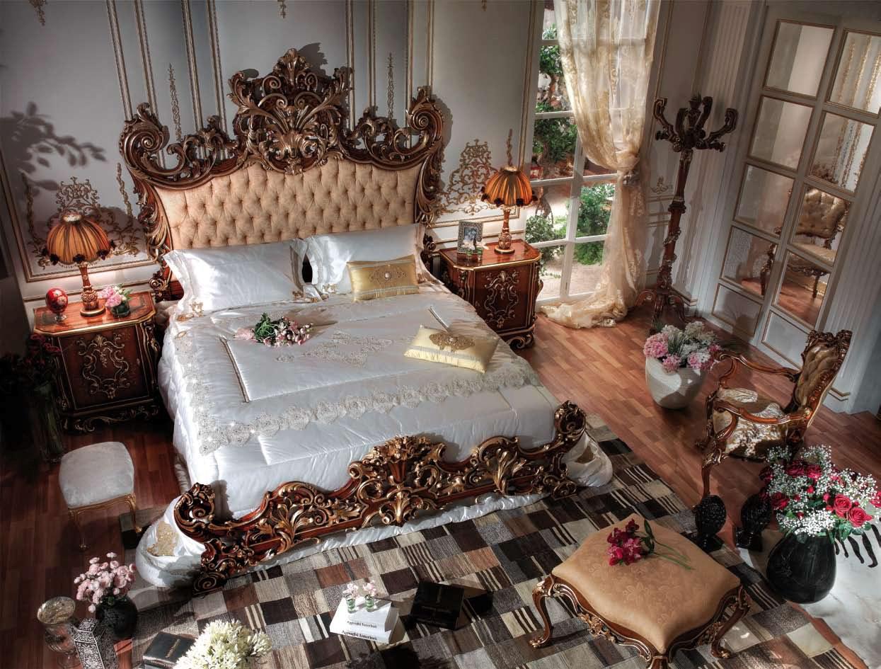 King Bed Room Royal Suite Gold Italy Finish - Top and Best Classic ...