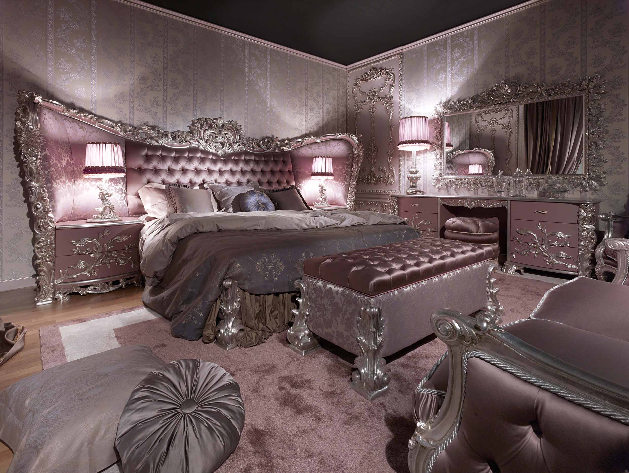 » Carving Silver Italian Style BedroomTop and Best Italian