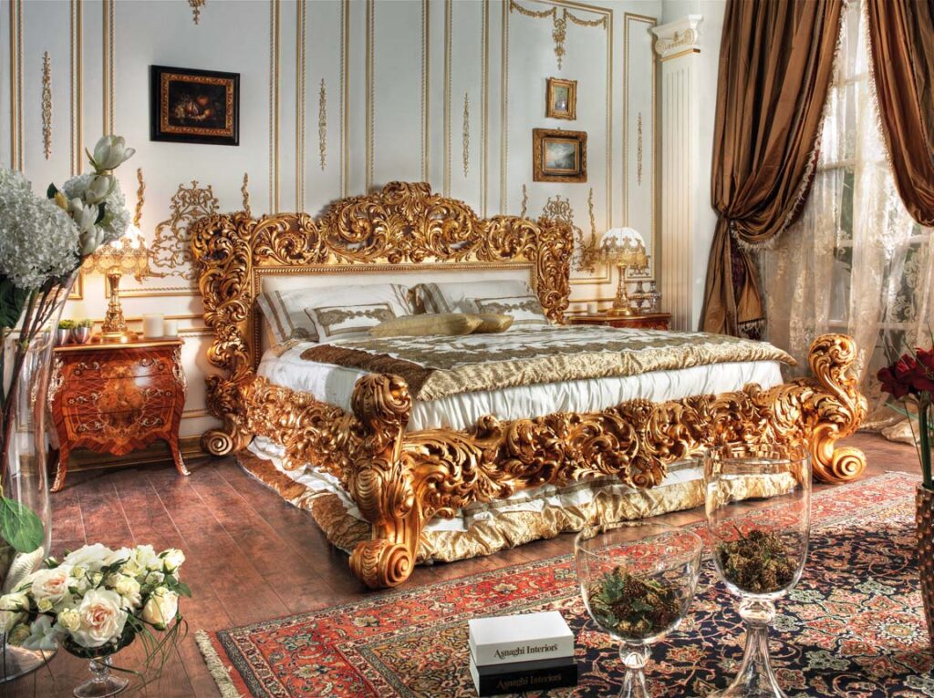 gold bedroom in Italian style 